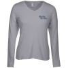 View Image 1 of 3 of Adult Performance Blend LS V-Neck T-Shirt - Ladies' - Screen