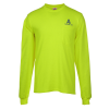 View Image 1 of 3 of Adult 6 oz. Cotton Long Sleeve Pocket T-Shirt - Screen