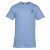 View Image 1 of 3 of Adult 6 oz. Cotton Pocket T-Shirt - Screen