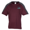 View Image 1 of 3 of Contender Shoulder Block Athletic Tee - Youth - Embroidered