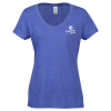 View Image 1 of 3 of Optimal Tri-Blend V-Neck T-Shirt - Ladies' - Screen