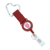 View Image 1 of 4 of Heart Carabiner Retractable Badge Holder with Wire Cord