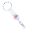 View Image 1 of 4 of Round Carabiner Retractable Badge Holder with Wire Cord