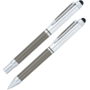 View Image 1 of 6 of Luxe Lucite Stylus Twist Metal Pen & Rollerball Stylus Pen Set