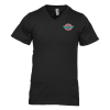 View Image 1 of 2 of Anvil Ringspun 4.5 oz. V-Neck T-Shirt - Men's - Colors - Embroidered