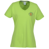 View Image 1 of 2 of Principle Performance Blend Ladies' V-Neck T-Shirt - Colors - Embroidered