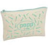 View Image 1 of 1 of Chroma Zip Cotton Pouch - 5" x 7-1/4"