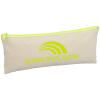 View Image 1 of 1 of Chroma Zip Cotton Pouch - 4" x 9-3/4"