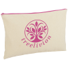 View Image 1 of 1 of Chroma Zip Cotton Pouch - 10 3/4 inches x 15 3/4 inches