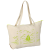 View Image 1 of 2 of Chroma Zip Weekender 10 oz. Cotton Tote - 13-1/2" x 21-3/4"