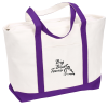 View Image 1 of 3 of Large Heavyweight Cotton Canvas Boat Tote - Screen - 24 hr