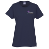 View Image 1 of 2 of Gildan 5.3 oz. Cotton T-Shirt - Ladies' - Embroidered - Colors - 24 hr