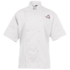 View Image 1 of 3 of Twelve Cloth Button Short Sleeve Chef Coat with Mesh Back - 24 hr