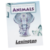 View Image 1 of 3 of Stress Relieving Adult Coloring Book - Animals - 24 hr