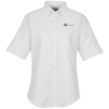 View Image 1 of 3 of Easy Care Short Sleeve Oxford Shirt - Ladies' - 24 hr