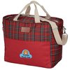 View Image 1 of 4 of Tartan Cooler Tote - Embroidered