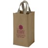 View Image 1 of 1 of Tornado Washable Kraft Paper Wine Tote Bag