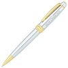 View Image 1 of 6 of Cross Bailey Twist Metal Pen - Chrome - Gold