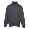 View Image 1 of 3 of J. America Heavyweight 1/4-Zip Pullover Sweatshirt - Embroidered