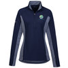 View Image 1 of 3 of Sport-Wick Stretch 1/2-Zip Heather Colorblock Pullover - Ladies'