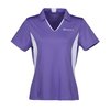 View Image 1 of 3 of Harriton Side Blocked Micro-Pique Polo - Ladies'