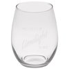 View the Stemless White Wine Glass - 15 oz. - Deep Etch