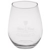 View Image 1 of 1 of Stemless White Wine Glass - 12 oz. - Deep Etch