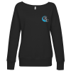View Image 1 of 1 of Bella+Canvas Fleece Wide Neck Sweatshirt - Ladies' - Embroidered