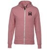 View Image 1 of 3 of Threadfast Tri-Blend Full-Zip Hoodie - Screen