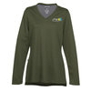 View Image 1 of 3 of Bromley Wool Blend Knit V-Neck Knit Top - Ladies' - 24 hr