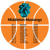 View Image 1 of 1 of Sports Schedule Magnet - Basketball