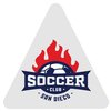 View Image 1 of 1 of Full Color Sticker - Triangle - 4"