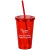 View Image 1 of 3 of Customized Acrylic Tumbler with Straw - 16 oz.