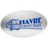 View Image 1 of 1 of Chrome Sticker - Oval - 3" x 5"