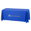 View Image 1 of 5 of Serged Open-Back Stain Resistant Table Throw - 6' - 24 hr