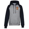 View Image 1 of 3 of Russell Athletic Dri-Power Colorblock Raglan Hoodie - Embroidered