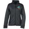 View Image 1 of 3 of Heavy Knit Technical Sweater Fleece Jacket - Ladies' - 24 hr