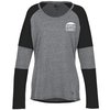 View Image 1 of 3 of New Era Tri-Blend Performance Baseball Tee - Ladies' - Embroidered