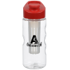 View Image 1 of 4 of Clear Impact Infuser Mini Mountain Bottle with Flip Carry Lid - 22 oz.