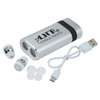 View Image 1 of 7 of Color Wrap Power Bank with True Wireless Ear Buds - 24 hr