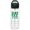 View Image 1 of 3 of Clear Impact In The Groove Bottle with Two-Tone Flip Straw Lid - 24 oz.