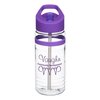 View Image 1 of 3 of Clear Impact Banded Line Up Bottle with Flip Straw Lid - 20 oz.