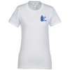 View Image 1 of 2 of American Apparel Fine Jersey T-Shirt - Ladies' - White - Screen
