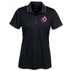 View Image 1 of 3 of Micro Mesh UV Performance Tipped Polo - Ladies'