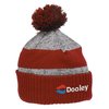 View Image 1 of 1 of Pom Pom Melange Beanie with Ribbed Cuff - 24 hr