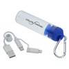 View Image 1 of 8 of Coiled Duo Charging Cable with Carabiner Case
