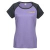 View Image 1 of 3 of Double Heather Challenger Tee - Ladies' - Embroidered