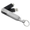 View Image 1 of 7 of Rotate Duo Charging Cable Keychain - 24 hr
