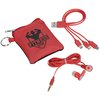 View Image 1 of 3 of Stretchy Pouch Noodle Charging Cable Set