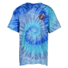 View Image 1 of 3 of Tie-Dye T-Shirt - Two-Tone Spiral - Youth - Embroidered